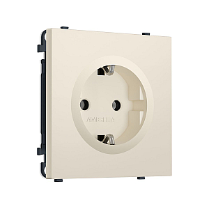 Комплект механизма электрической розетки SIGMA Бежевый матовый 50Hz 2P+E с/з 16A-250V QUANT PRO Ambrella Volt MS326010 (SP3260, PR141)