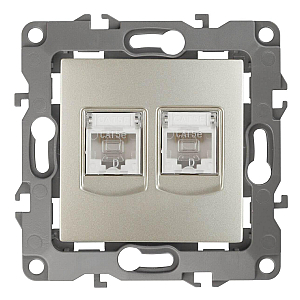 Розетка информационная двойная 2XRJ45 Эра 12-3108-04 Б0014732
