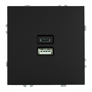 Розетка 2-местная USB + Type C Stekker RST10-5115-05 Эмили 49853