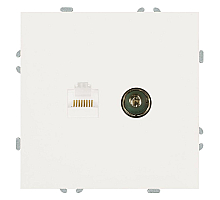 Розетка TV + компьютерная RJ-45 Stekker RST00-5106-01 Эмили 49872