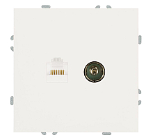Розетка TV + компьютерная RJ-45 Stekker RST00-5106-01 Эмили 49872
