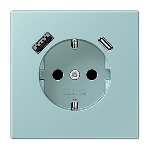Розетка 2K+З USB Typ AC Jung LC1520-15CA214