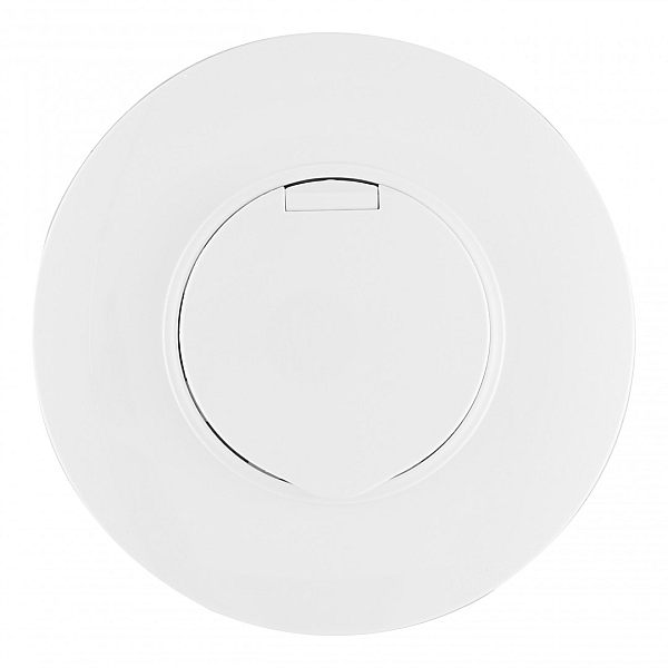 Розетка круглая с/з и шторками, защитной крышкой и рамкой Arte Milano SET08-1-41-1 white