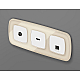 Комплект механизма компьютерной розетки Ambrella Volt RJ-45 (8P8C) CAT6A экранированной с автоматической защитной шторкой OMEGA MO112005 Белый глянец QUANT (OP1120, VM185)