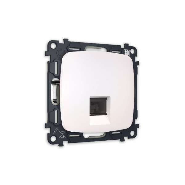 Комплект механизма телефонной розетки RJ-11(4P4C) со шторкой Ambrella Volt Omega MO212030 Комплект механизма телефонной розетки RJ-11(4P4C) со шторкой Ambrella Volt Omega MO212030