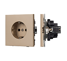 Механизм электрической розетки Arlight SCT-TENDO-MEU1-PL-GD (230V, 16A) 054081