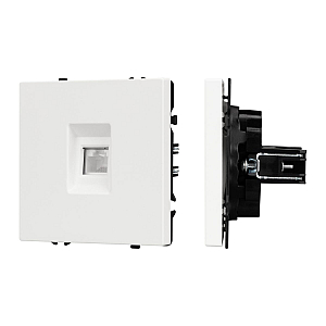 Розетка компьютерная софт-тач белый кварц Arlight SCT-MPC1-SFPL-WH (RJ-45, CAT6) 054304(1)