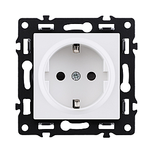 Розетка штепсельная SCHUKO 16A/250 В, белый Kollinger Asthetik AS-014WH