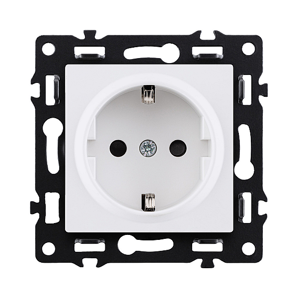 Розетка штепсельная SCHUKO 16A/250 В, белый Kollinger Asthetik AS-014WH