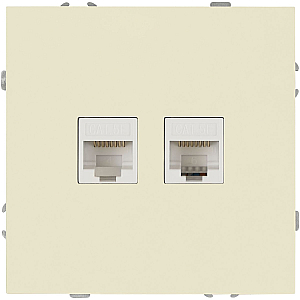 Розетка Эра Galaxy 15-3108-02 информационная двойная 2XRJ45 IP20 слоновая кость Б0070758