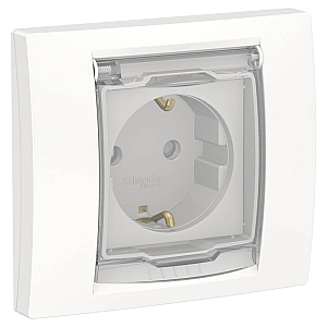 Розетка Schneider Electric Unica New с/з со шторками NU003718