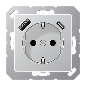 Розетка 2K+З USB Typ AC Jung A1520-15CAAL