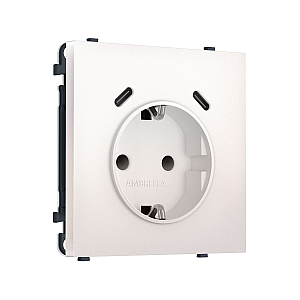 Комплект механизма электрической розетки SIGMA Жемчуг 2USB С+C 20W Ambrella Volt MS210510 (SP2105, PR165)