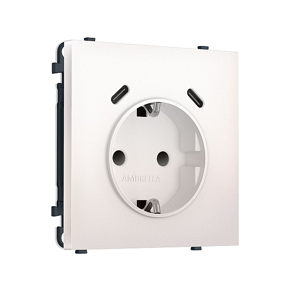 Комплект механизма электрической розетки SIGMA Жемчуг 2USB С+C 20W Ambrella Volt MS210510 (SP2105, PR165)