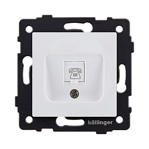 Розетка телефонная RJ11, белый матовый Kollinger REA-009WM для Aspekt, Eleganz, Reflex