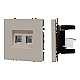 Розетка телефонная двойная софт-тач кашемир Arlight SCT-MTL2-SFPL-CA (2хRJ-11, 4C) 061889(1)
