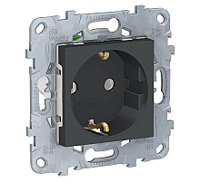 Розетка с заземлением, без шторок Schneider Electric Unica New NU505654