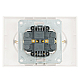 Розетка двойная 2P+PE Stekker Эмили со шторками белый фарфор RST16-5114-01 49882
