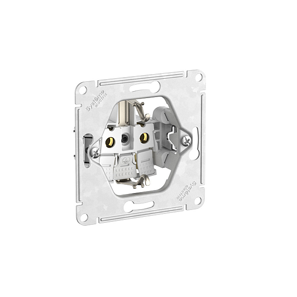 Розетка с заземлением со шторками, 16А, мех., быстрозажим. Клем Systeme Electric AtlasDesign Карбон ATN001045S