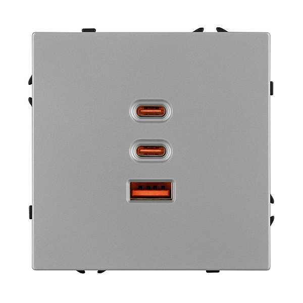 Механизм розетки с быстрой USB зарядкой Arlight SCT-NOBE-MUACC-SFPL-FC-IS (65W, QC3) 061838
