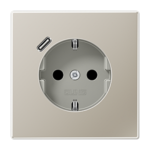 Розетка 2K+З USB Typ C Jung ES1520-18C