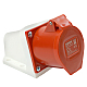 Розетка 3P+PE Stekker с крышкой красный RST32-124-44 49436
