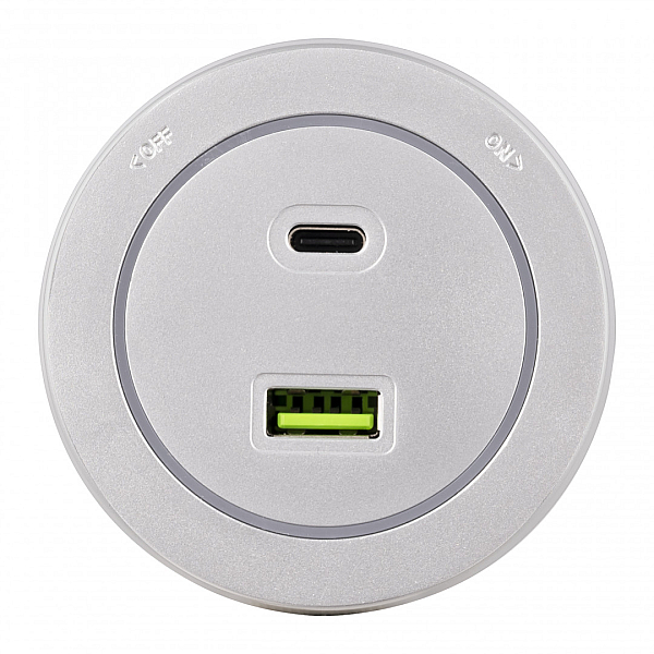 Трековая розетка Arte Milano Am-track-sockets-39 399731TS/USB-Type-C Silver