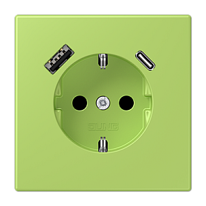 Розетка 2K+З USB Typ AC Jung LC1520-15CA221