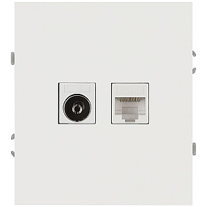 Розетка Эра Arktik 16-3110-08 комбинированная RJ45+TV белый матовый Б0070501