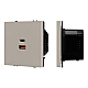 USB Розетка тип A+C софт-тач кашемир Arlight SCT-MUAC-SFPL-FC-CA (65W, QC3) 059446(1)