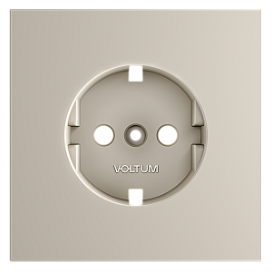 Накладка для розетки с заземлением Voltum S70 (кашемир) VLS000603
