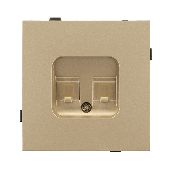 Механизм компьютерной розетки двойной SCT-TENDO-MPC2-SFPL-GD (RJ-45, CAT6) 054596