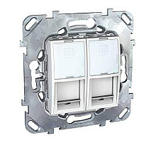 Розетка компьютерная 2хRJ45 Schneider Electric Unica MGU5.2020.18ZD