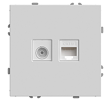 Розетка TV + компьютерная RJ-45 Stekker RST00-5106-01 Эмили 49872