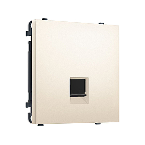 Комплект механизма телефонной розетки SIGMA Жемчужно-кремовый RJ-11 Ambrella Volt MS252030 (SP2520, PR190)