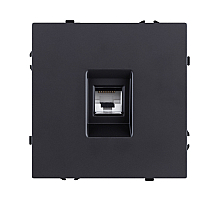 Розетка Ethernet RJ45 Cat.6, черный матовый Kollinger Eclipse EC-017BK