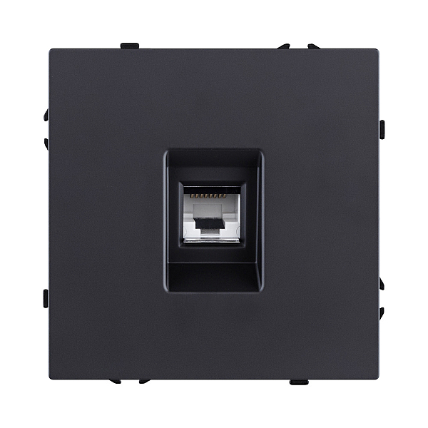 Розетка Ethernet RJ45 Cat.6, черный матовый Kollinger Eclipse EC-017BK