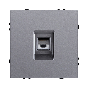 Розетка Ethernet RJ45 Cat.6, серый Kollinger Eclipse EC-017GY