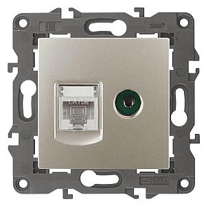 Розетка RJ45+TV Эра 14-3110-04 Б0034317