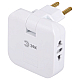 Разветвитель электрический Эра SPF-2-FL-USBC поворотный на 2 розетки + 2USB A+C 10А белый Б0069090