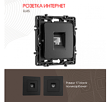 Розетка RJ45 Arte Milano 217.45-1.black