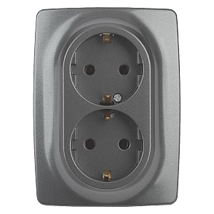 Розетка 2x2P+E Schuko со шторками Эра 12-2108-12 Б0036448