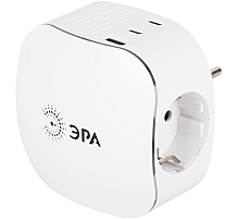 Разветвитель электрический ЭРА SP-3e-3USBAC-W на 3 розетки + 3 USB A+C с заземлением со шторками 16А белый Б0069081