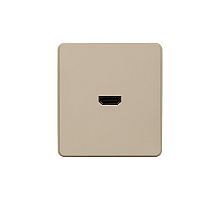 Розетка ROUND HDMI с/у шелк KRANZ KR-78-0730-7