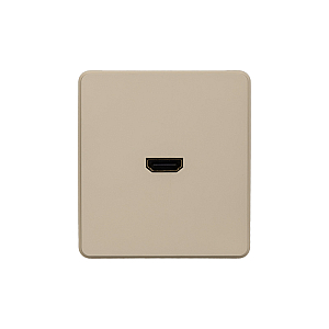 Розетка ROUND HDMI с/у шелк KRANZ KR-78-0730-7