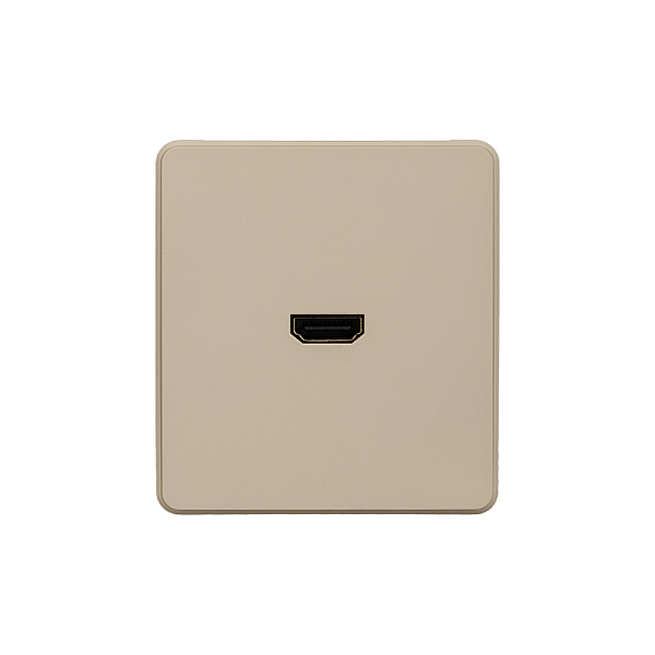 Розетка ROUND HDMI с/у шелк KRANZ KR-78-0730-7