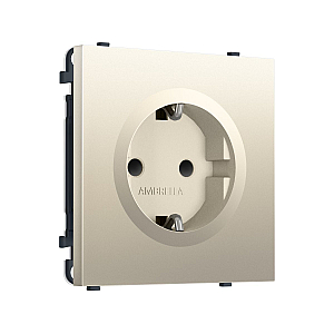 Комплект механизма электрической розетки SIGMA Шёлк 50Hz 2P+E с/з с/ш 16A-250V QUANT PRO Ambrella Volt MS547010 (SP5470, PR141)