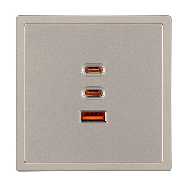 Механизм розетки с быстрой USB зарядкой Arlight SCT-NOBE-MUACC-SFPL-FC-CA (65W, QC3) 061835