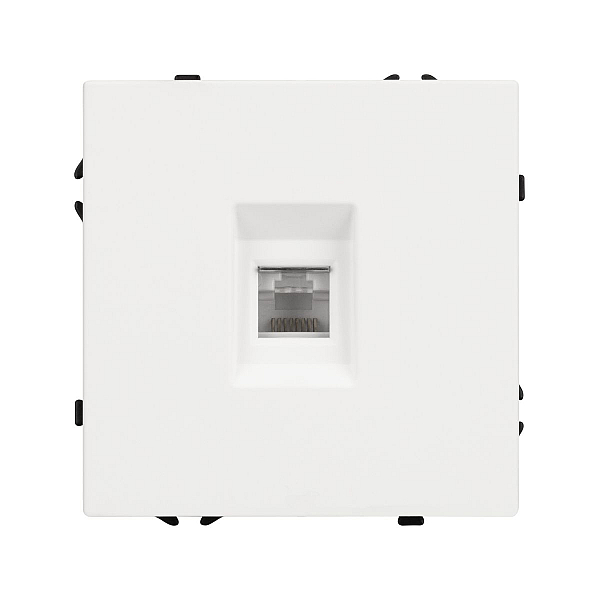 Розетка компьютерная софт-тач белый кварц Arlight SCT-MPC1-SFPL-WH (RJ-45, CAT6) 054304(1)
