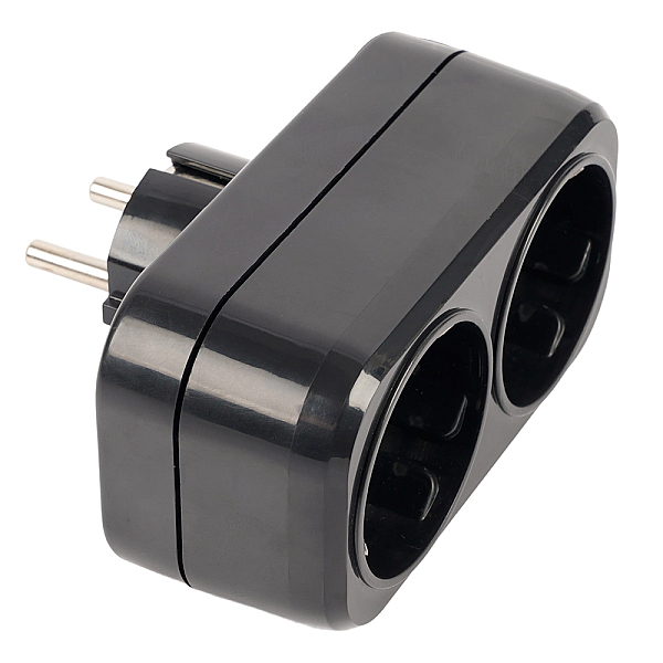Разветвитель сетевой 2-местный Stekker 250V 16A ABS ADP16-22-20 50680